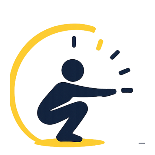 しゃがむ年齢診断
